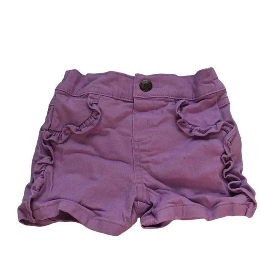 Garanimals Purple Ruffle Trim‎ Shorts Baby Girl 6-9 Months Cute